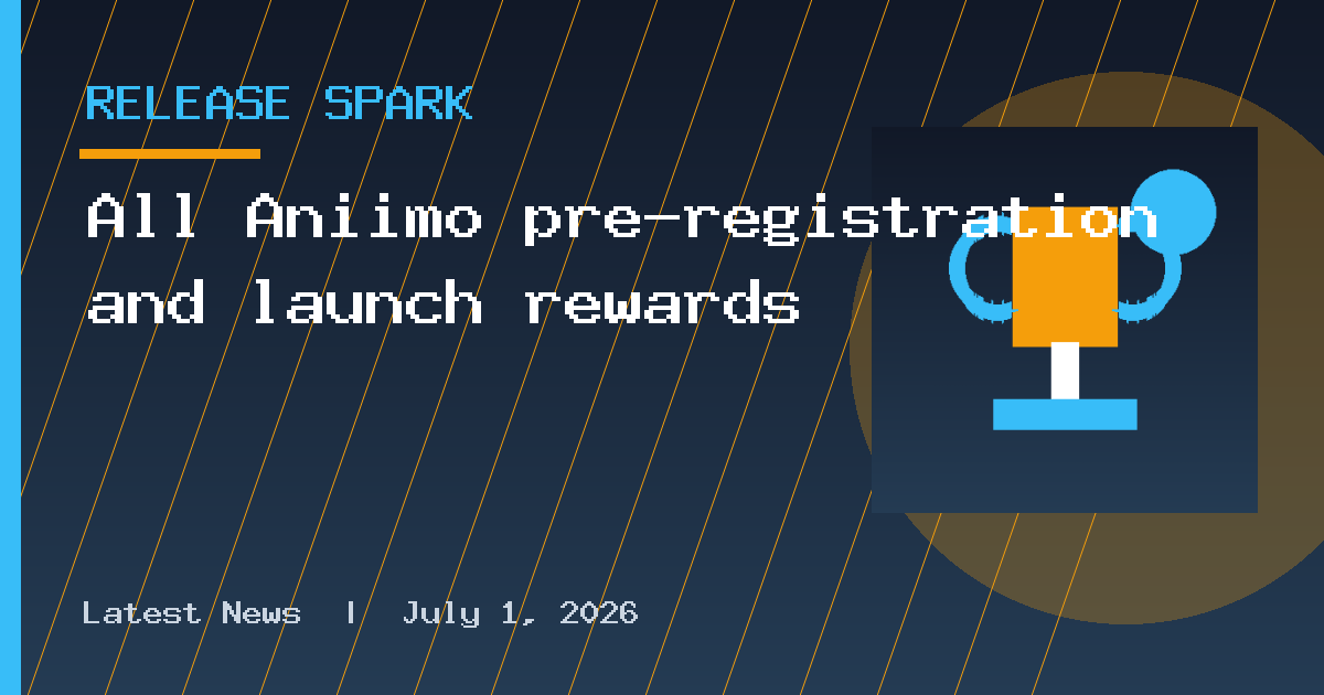All Aniimo pre-registration and launch rewards